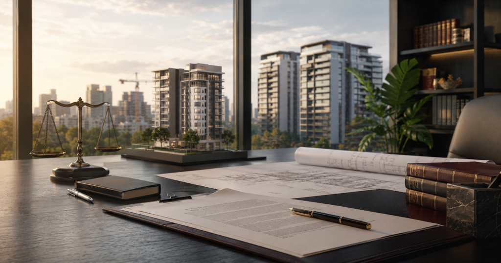 Segurança jurídica para incorporadoras na análise de terrenos e empreendimentos imobiliários.