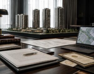 Due diligence imobiliária para incorporadoras com análise de contrato, matrícula, certidões e projeto de empreendimento.