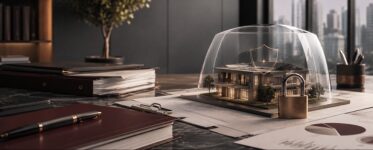 Reunião corporativa com profissionais analisando maquete de empreendimento imobiliário, representando parceria entre incorporadora, construtora e investidores.