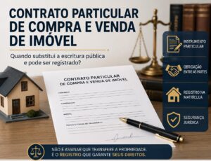 Contrato particular de compra e venda de imóvel e sua relação com escritura pública e registro na matrícula